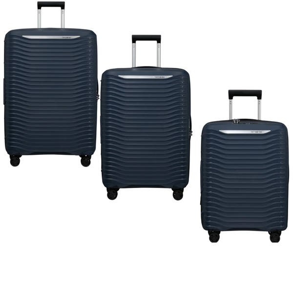 Samsonite Upscape 3 Piece Set Navy+ 2 Free Luggage Gloves DUO 2.0