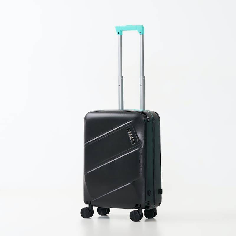 Evolution Premium 3-Piece Spinner Luggage Set with TSA Combination Lock Black with Mint