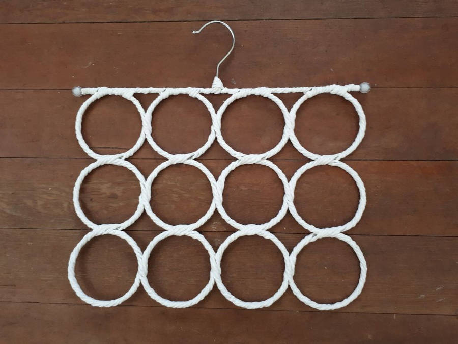 white scarf hanger