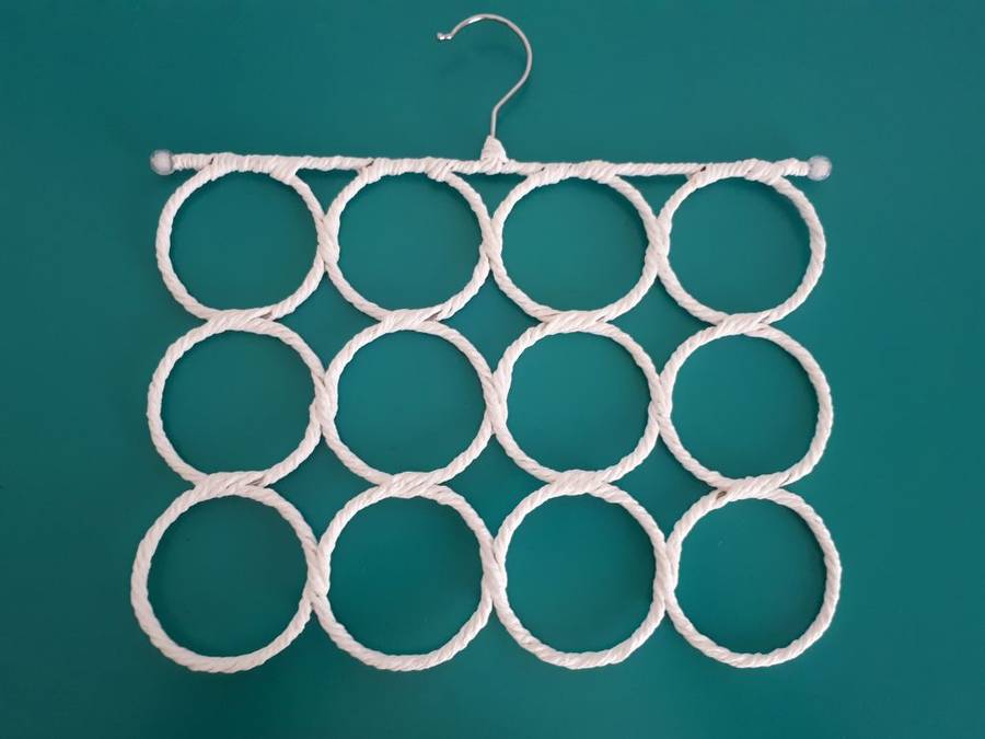 white scarf hanger