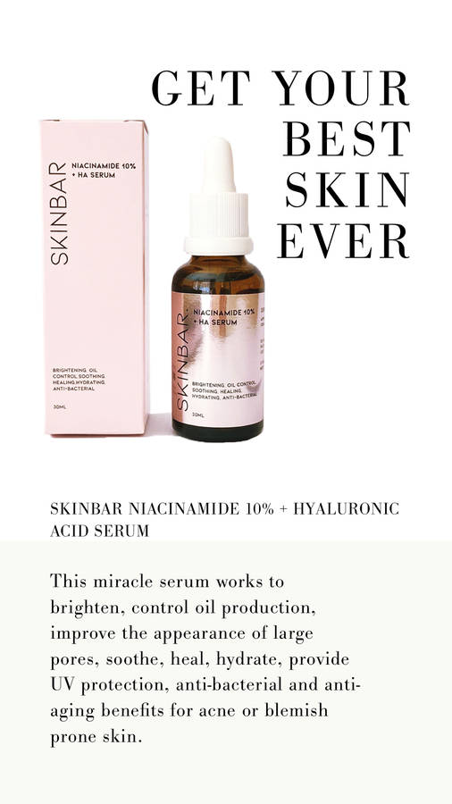 Skinbar Niacinamide 10% + Hyaluronic Serum - Miracle serum for acne and brightening