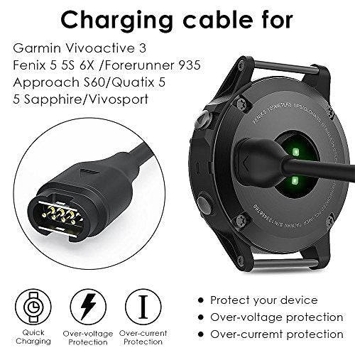 CAVN Charger for Garmin Vivoactive 3 / Fenix 5, 5S, 5X, Plus / Vvoactive 3 Music / Forerunner 9...