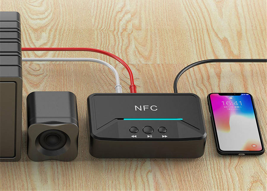 NFC Wireless Audio bluetooth 5.0+EDR Receiver Adapter For Car Home Speaker Stereo