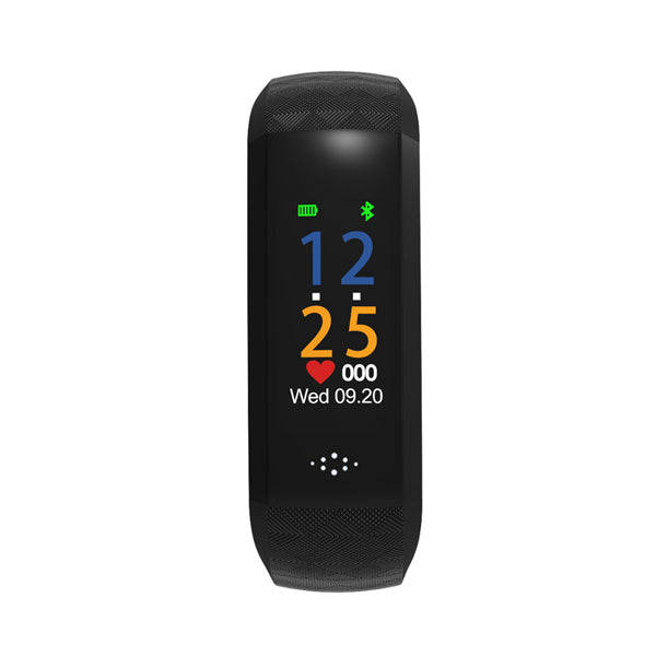 Fitness Tracker Blood Pressure Oxygen Heart Rate Monitor Fitness Tracker Sport Bluetooth ... - Black