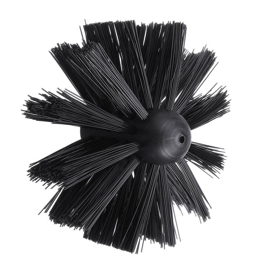 Drill Chimney Cleaning Brush Cleaning Rotary Sweep System Flexible Rod (1#: 6 x Rod + 1 x Brush)