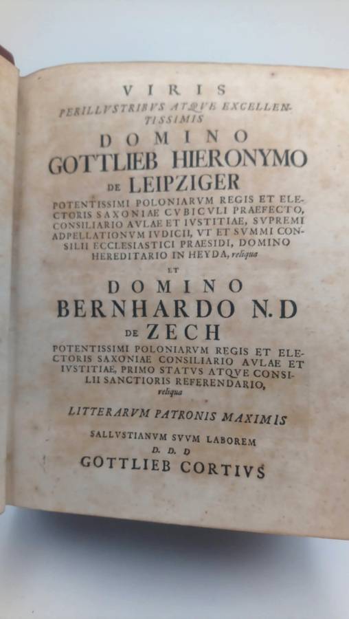 Sallustii Opera - Cortius - (published 1724 Leipzig)