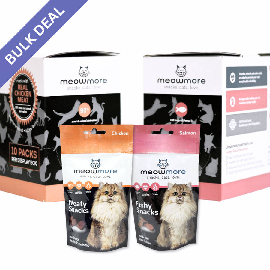Meow More Meaty Snacks Bulk Deal (35g x 10 packs)