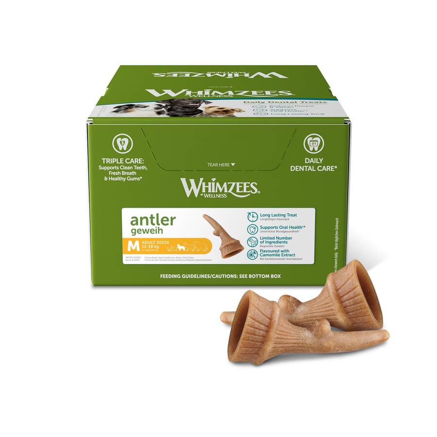 Whimzees Medium Antler Assortment/Display Box (66pc)
