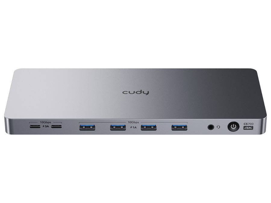 Cudy Dual 4K 10Gbps USB-A & USB-C Gigabit Ethernet Docking Station