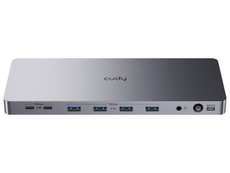 Cudy Dual 4K 10Gbps USB-A & USB-C Gigabit Ethernet Docking Station