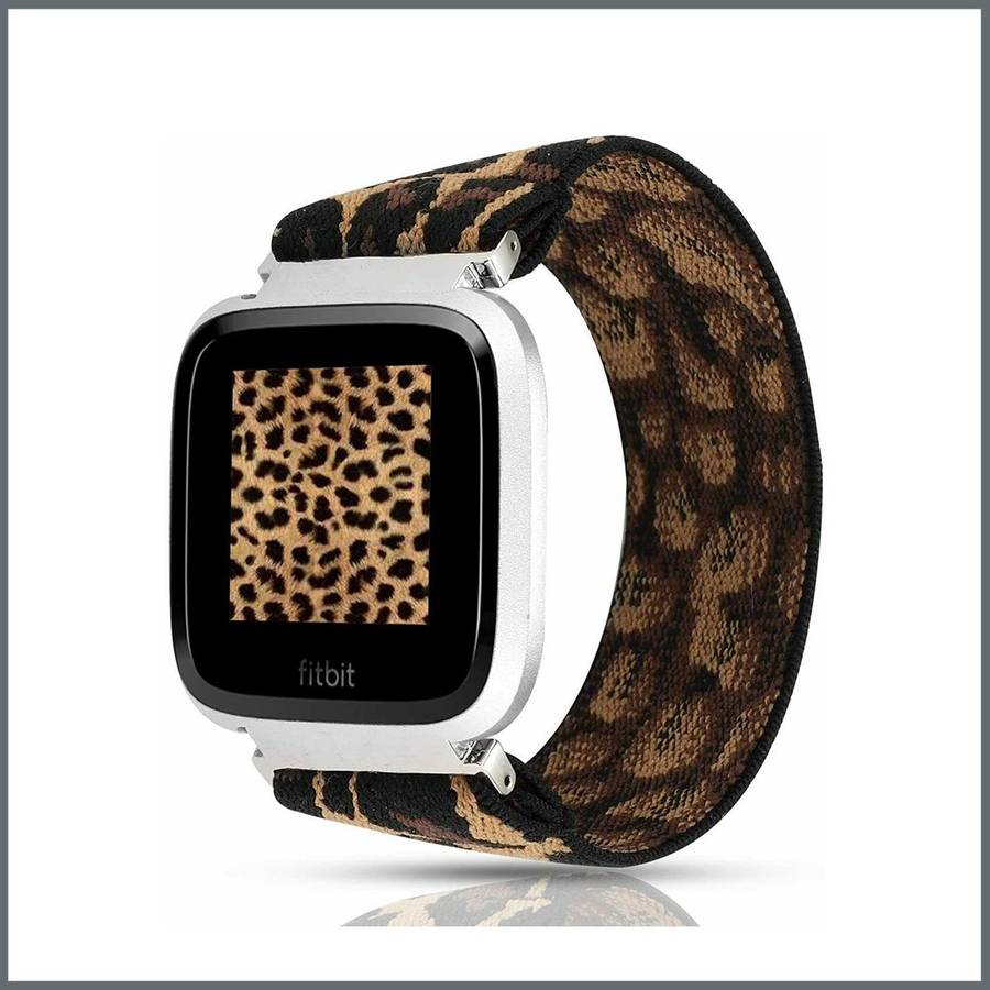 Fitbit Versa Stretch Strap - Leopard Print
