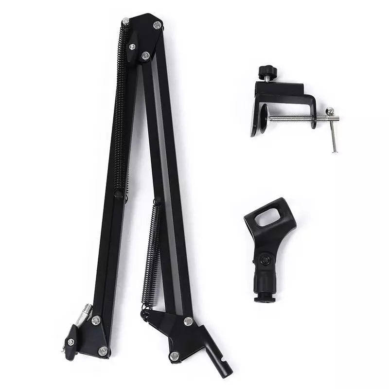 Extendable Recording Microphone Holder Suspension Boom Scissor Arm Stand Holder with Microphone C...