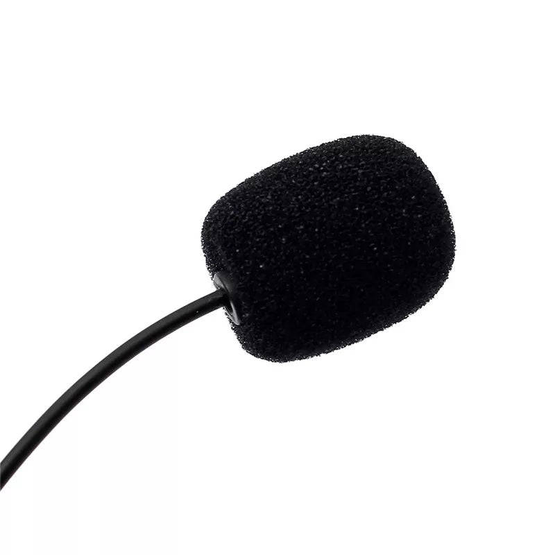 Portable 3.5mm Microphone External Hands-Free Mini Wired Collar Clip