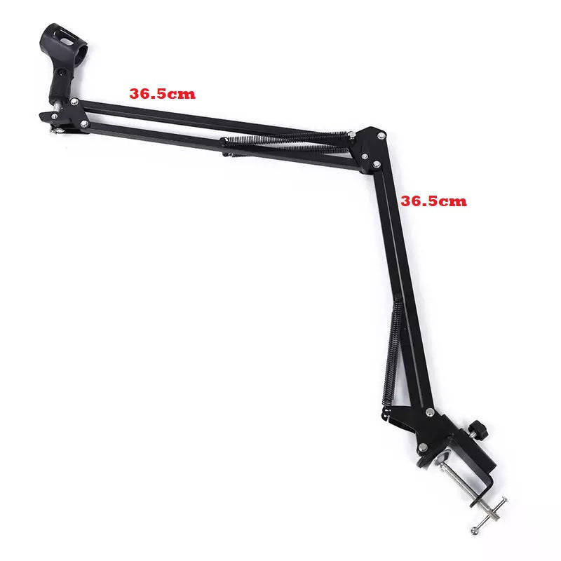 Extendable Recording Microphone Holder Suspension Boom Scissor Arm Stand Holder with Microphone C...