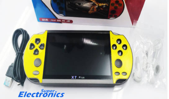 X7Plus 5.1" Colorful Screen Game Console Dual Rocker Handheld Retro Game Host - YELLOW