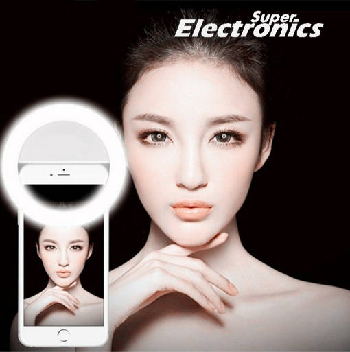Rechargeable Portable LED Camera Selfie Light - white