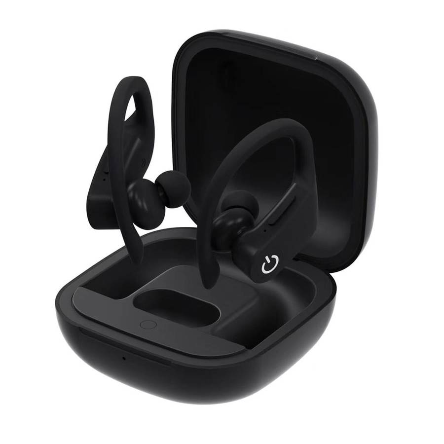 BH215 Wireless Earphone pop-up Bluetooth 5.0 Sports Ear Hook Earbuds TWS Waterproof Wirel... - Black