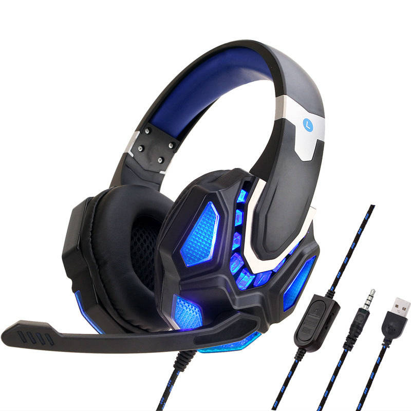 Gaming Computer Headset Bass Sound Stereo Wired Headphones With Microphone Volume Control For PC ...