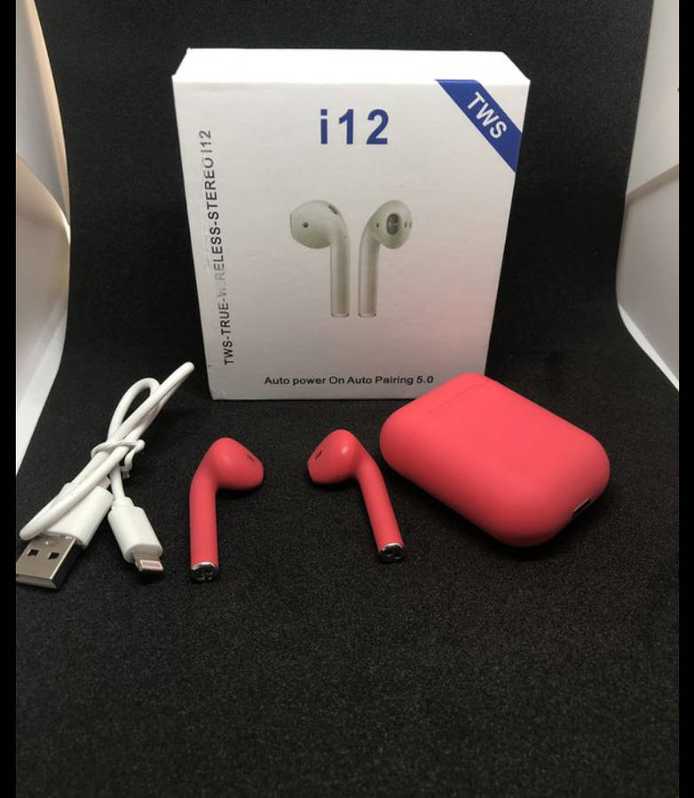 I12 TWS Wireless Earphone Bluetooth 5.0 Touch Earbuds Headset With Charger Box - Matt Black