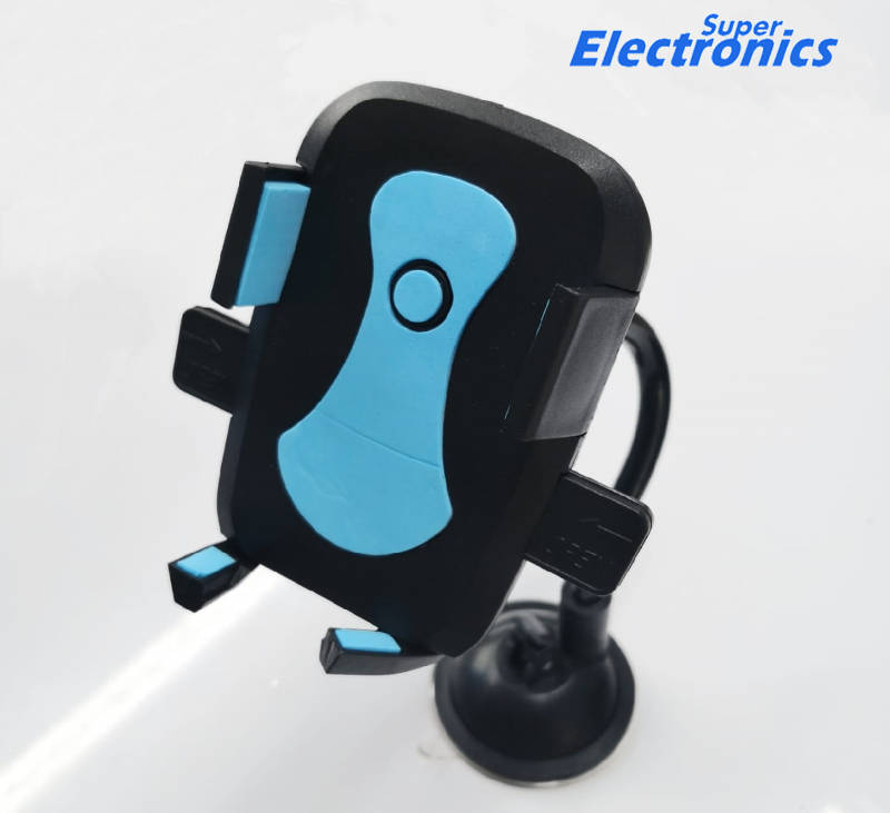 Universal Car Suction Cup Mobile Phone Mount Holder - Blue