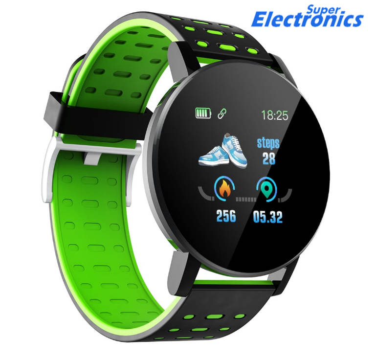 119Plus Smart Bracelet  Heart Rate Smart Watch - Green