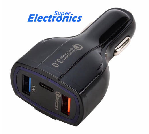 Quick charge 3.0 Car charger | 5 V 3.5A  dual USB - BLACK