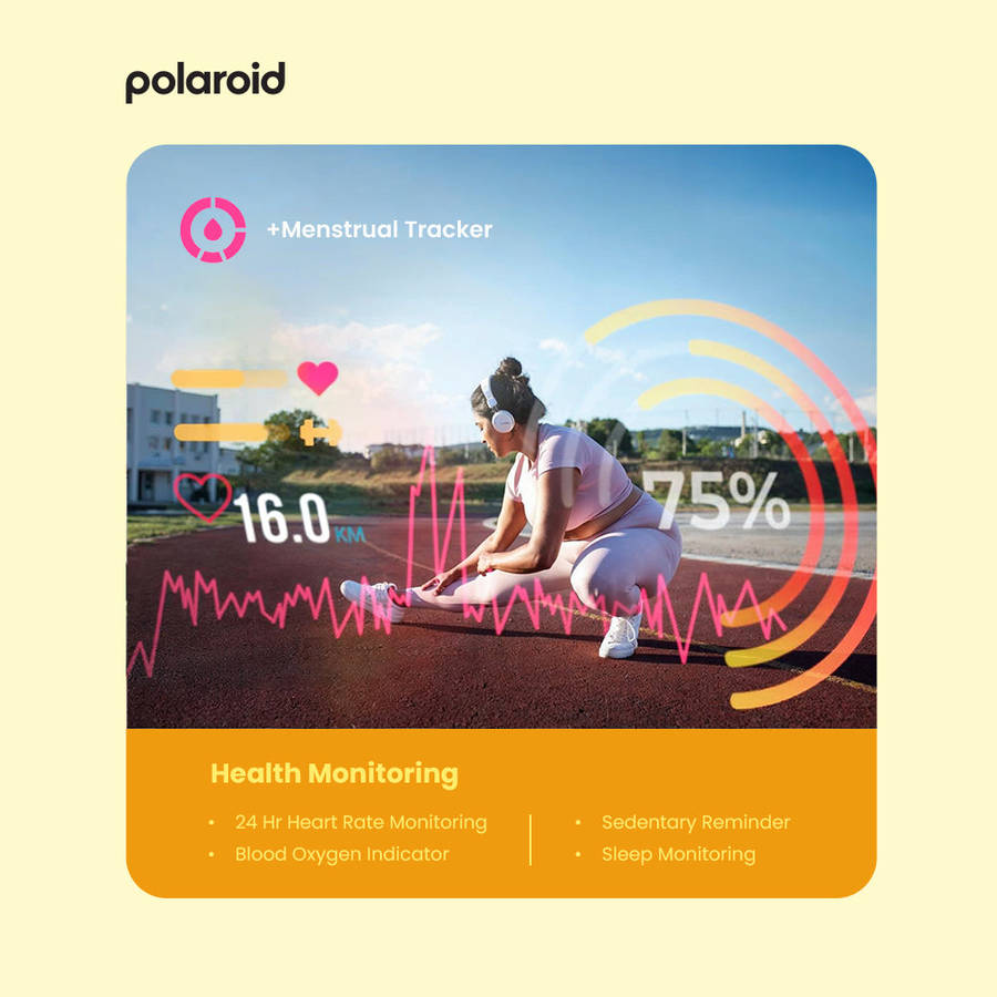 Polaroid Fitness Watch with Single Touch  Bluetooth Calling | 1.28" Full Touch Display | Healt...