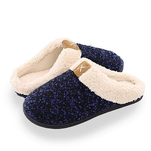 Plush Fleece Unisex Gel Slippers - SMALL