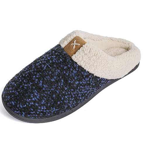 Plush Fleece Unisex Gel Slippers - SMALL