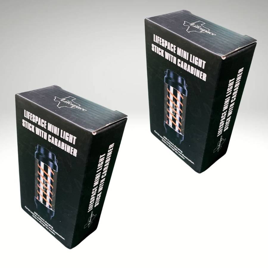 Lifespace Rechargeable Premium Mini IPX6 Light Stick with Carabiner (Set of 2)