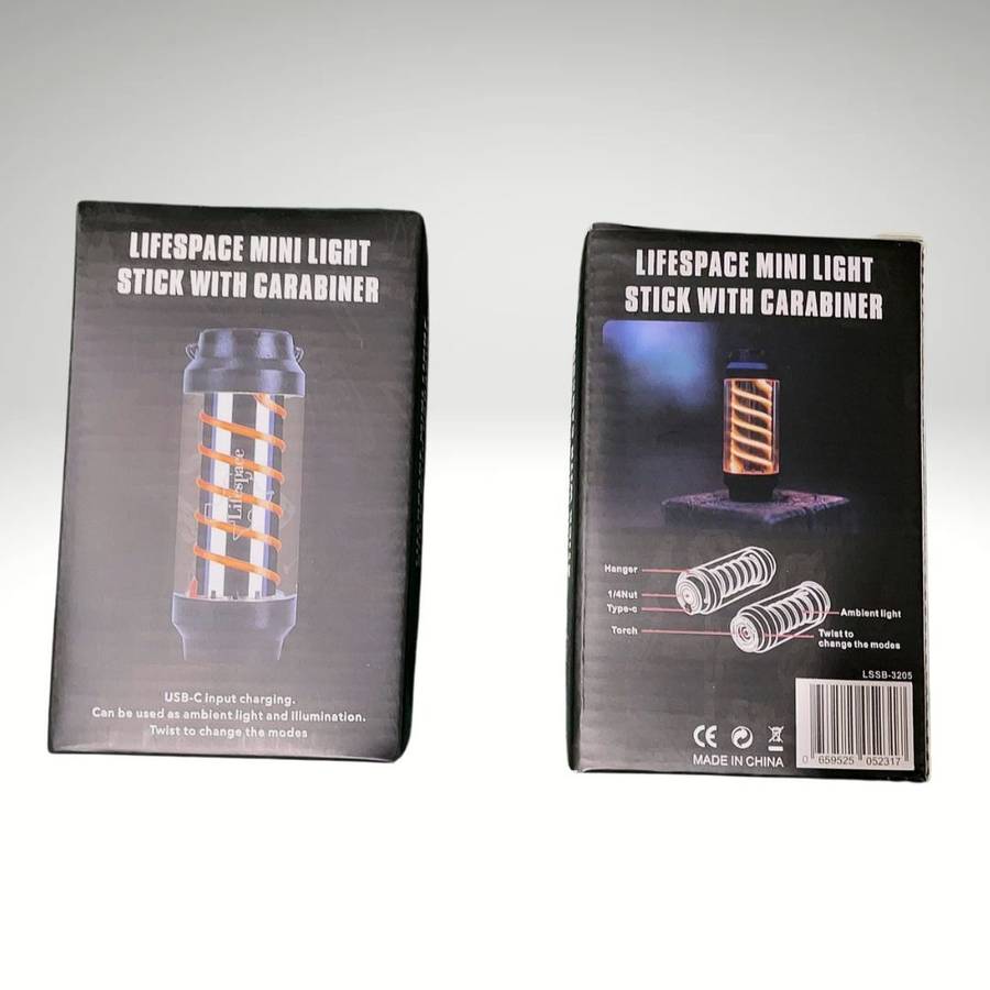 Lifespace Rechargeable Premium Mini IPX6 Light Stick with Carabiner (Set of 2)