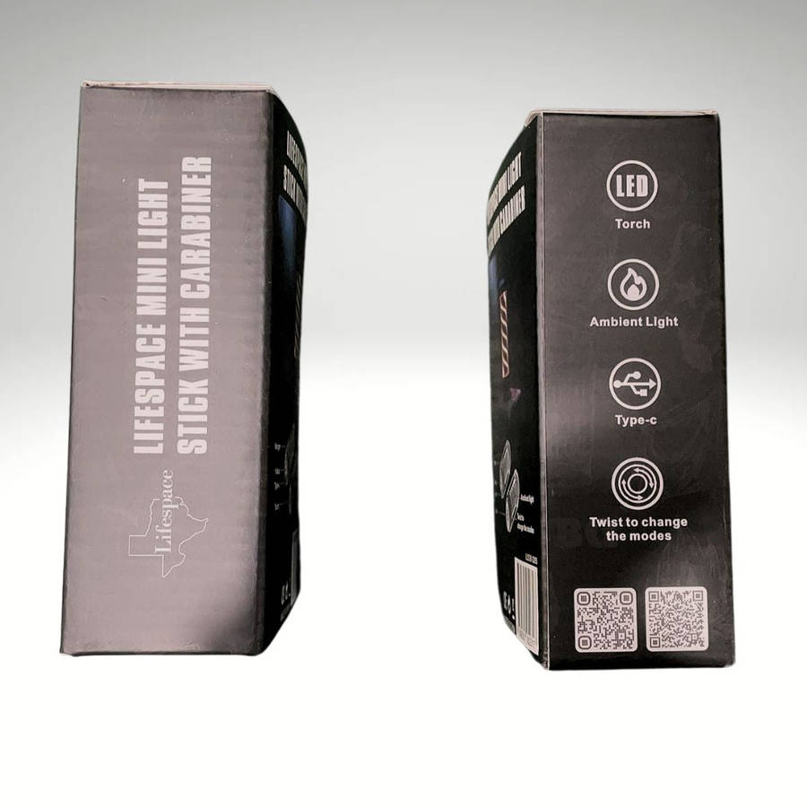 Lifespace Rechargeable Premium Mini IPX6 Light Stick with Carabiner (Set of 2)