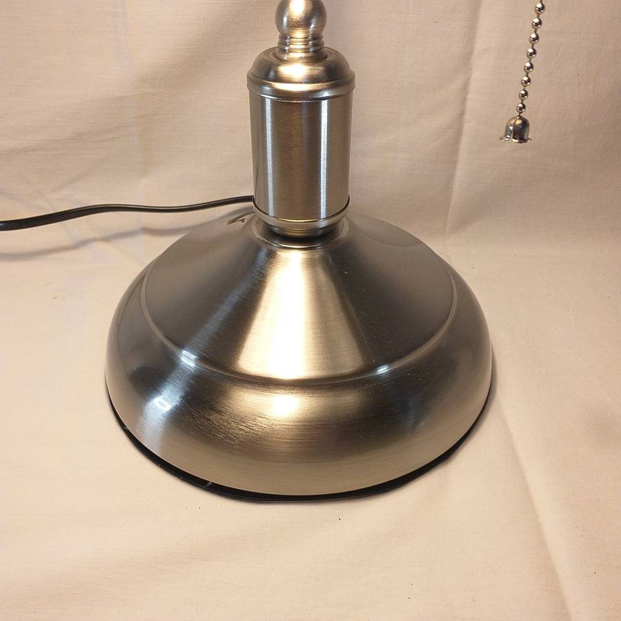 Bankers Lamp with Pull Switch - White