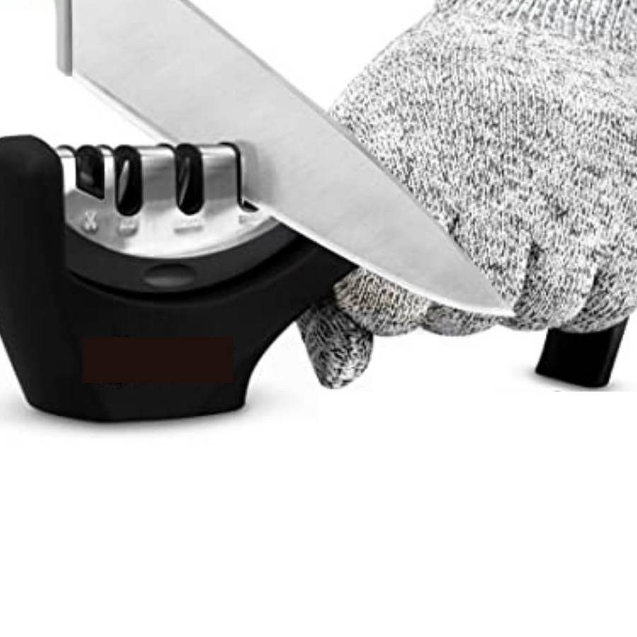 Lifespace Knife Sharpener with Cut Resistant Safety Glove