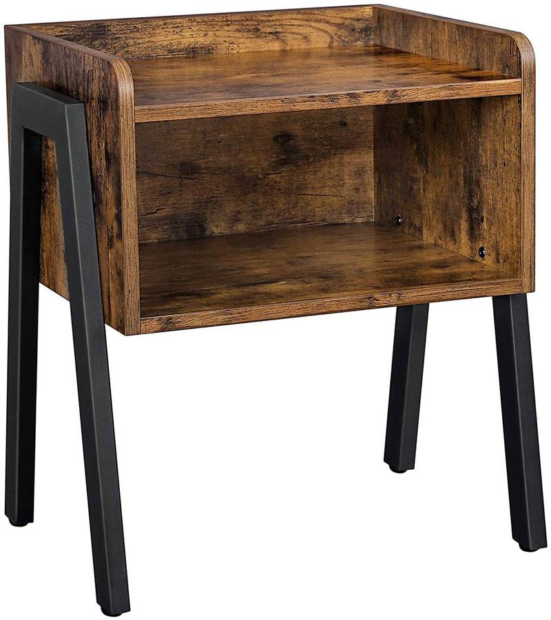 Lifespace Retro Industrial Nightstand Stackable Side Table / Night Stand