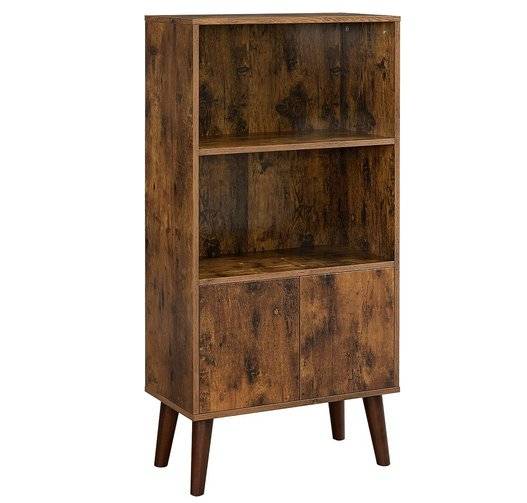 Lifespace Rustic Industrial Retro Bookshelf Cabinet