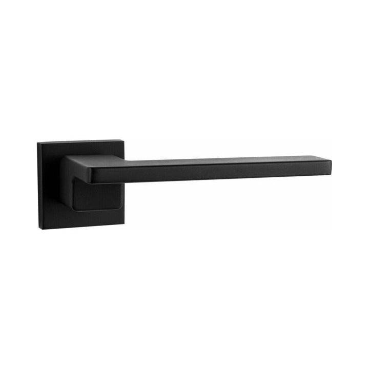 Slim lever handle on rose with step