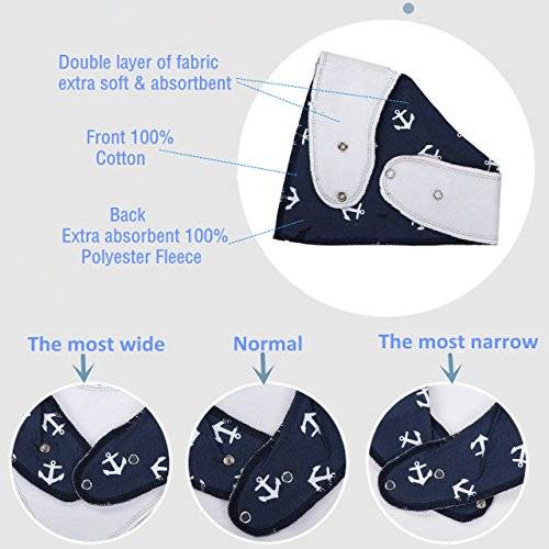 Baby Bandana Drool Bibs,Baby Dribble Bibs with Snaps 8 Pack Baby Shower Gift Set for Teething and...