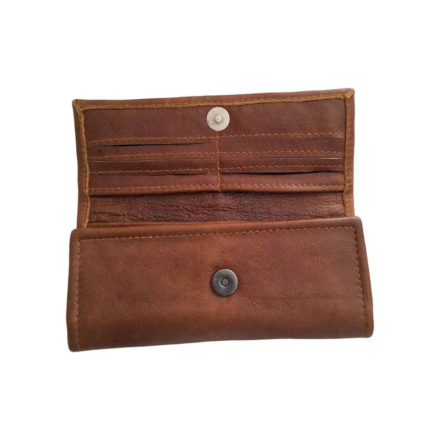 Genuine Leather Classic Ladies Purse - White | MIRELLE