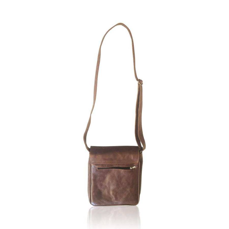 MIRELLE Genuine Leather Tablet Messenger Bag
