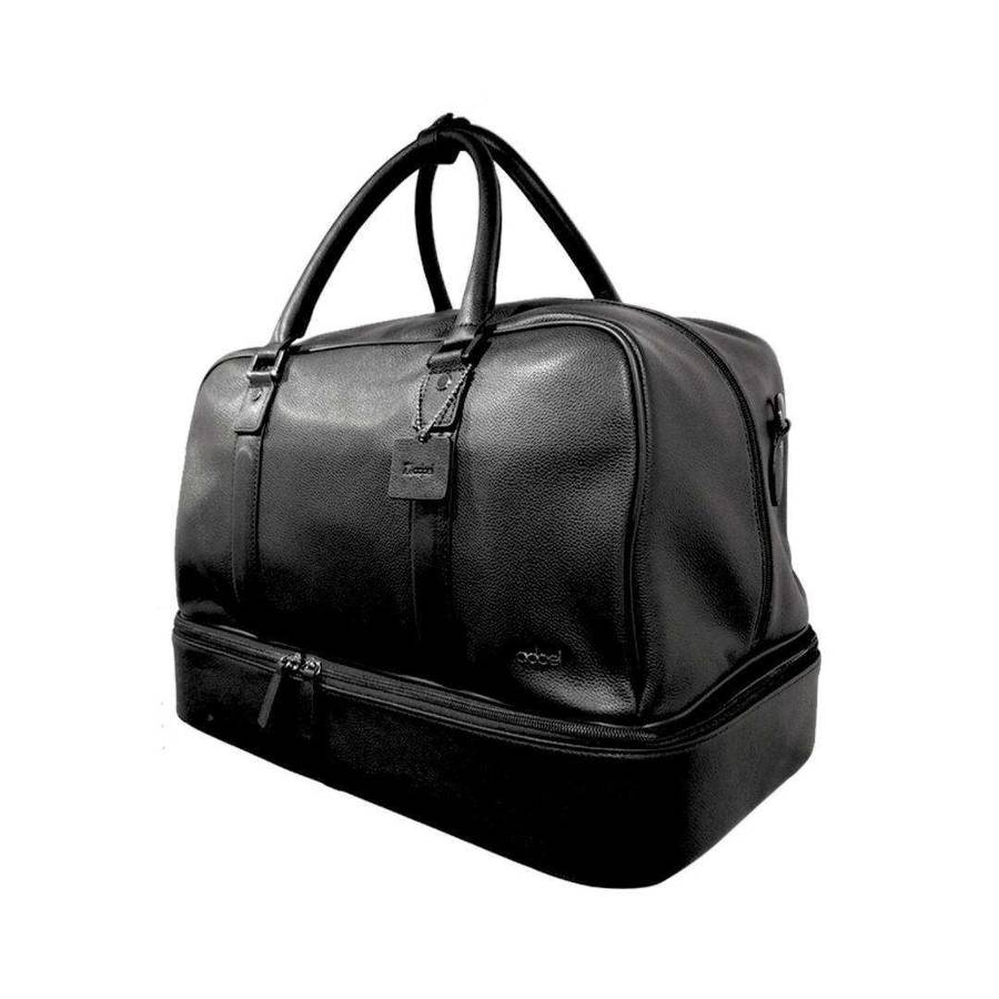Mirelle Genuine Leather - President Double Decker Golf Bag - Shoe Compartment - Black
