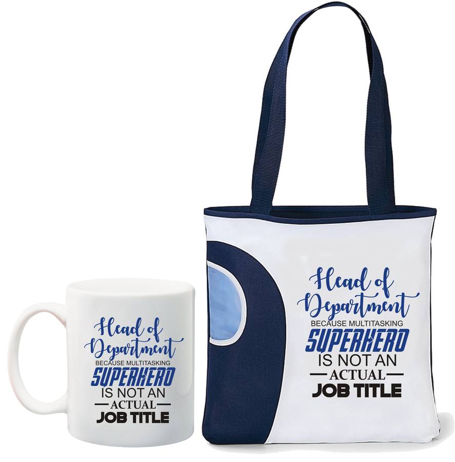 Head of Department tote bag and mug combo