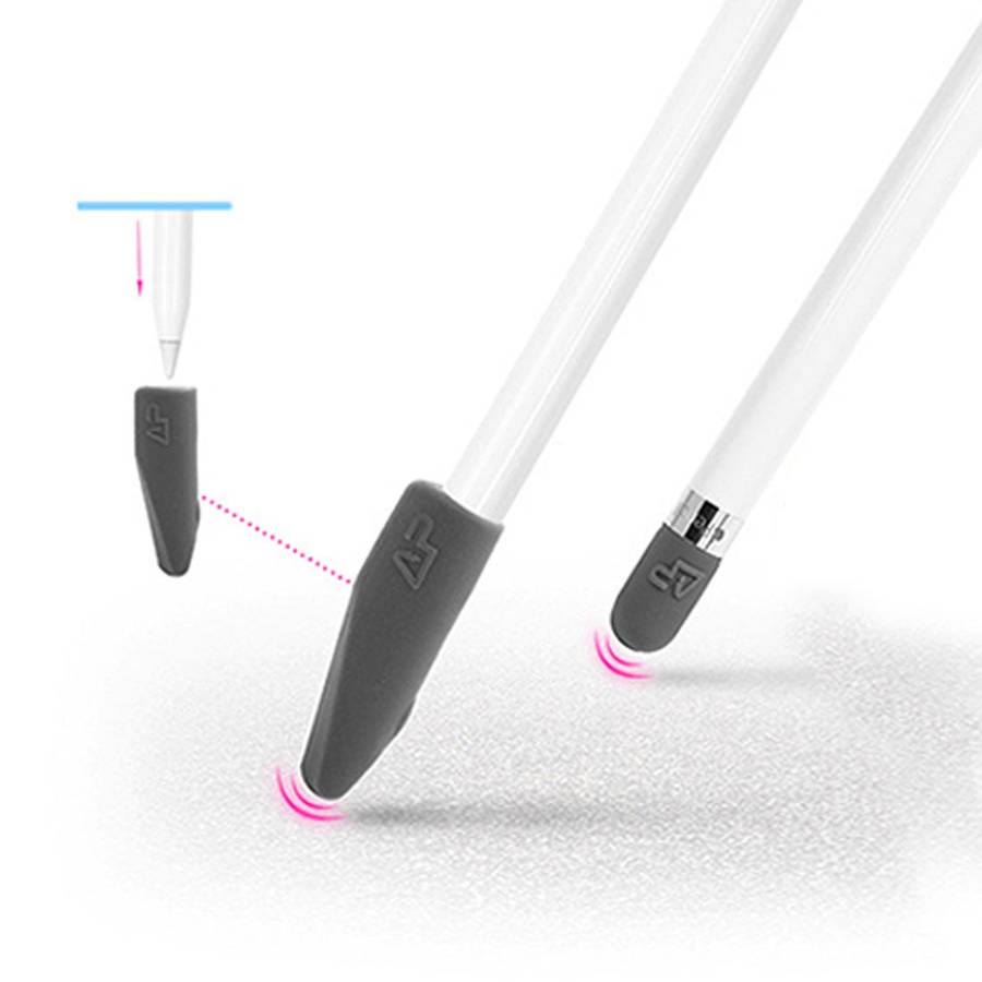 For Apple Pencil Creative 4 in 1 Anti-lost (Pencil Cap + Pencil Point + 2*Penholder Cover) TouchPen