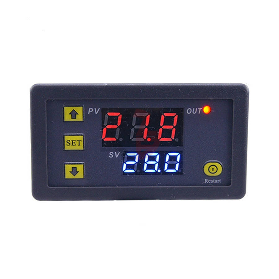 High-precision Microcomputer Intelligent Digital Display Switch Thermostat, Style:12V Power Supply(R