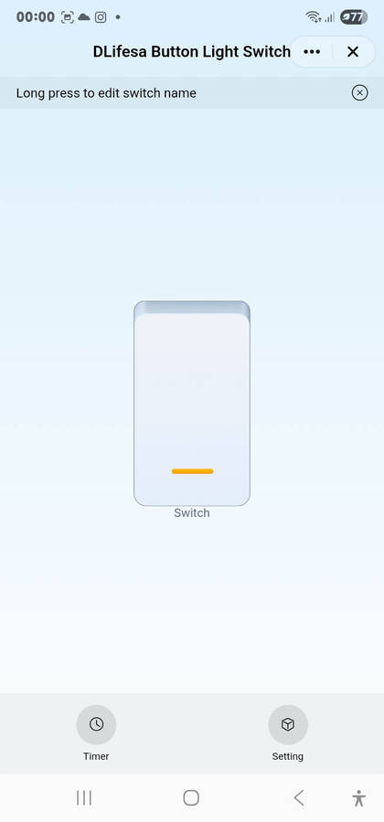 Smart Life Tuya WIFI 1CH LED Light Button Switch | Live & Neutral / Live & No Neutral Wire | Black