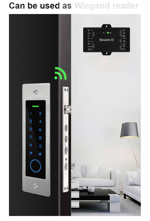 12V Embedded Access Controller for Wiegand Keypad Card Fingerprint Reader for Door Gate Garage Motor