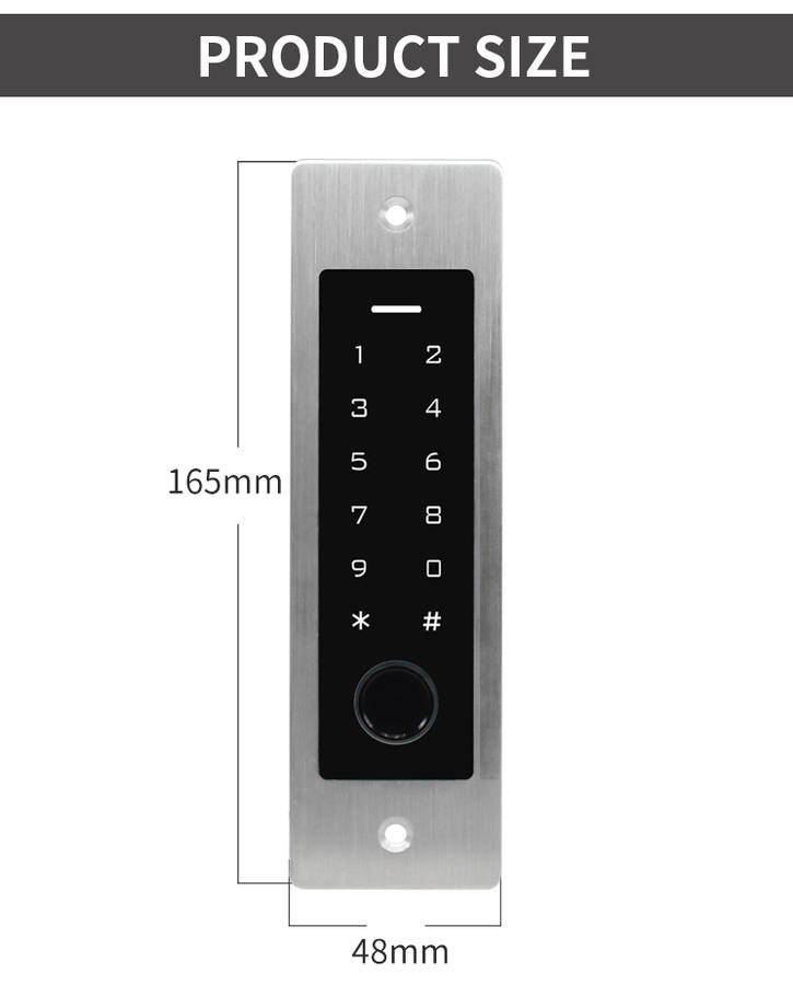 12V Embedded Access Controller for Wiegand Keypad Card Fingerprint Reader for Door Gate Garage Motor