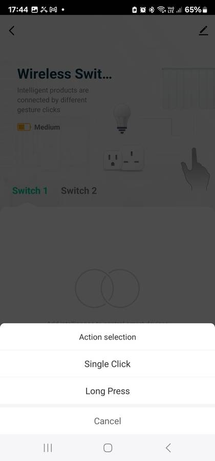 Smart Life Tuya WIFI Wireless 2CH Scene Switch | 4 Scenes | 3V