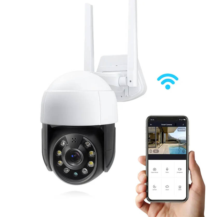 Smart Life Tuya WIFI Waterproof Outdoor 5MP HD PTZ CCTV Camera w/ 2 way audio