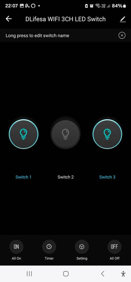 Smart Life Tuya WIFI 3CH LED Light Switch | Live & Neutral / Live & No Neutral Wire | White